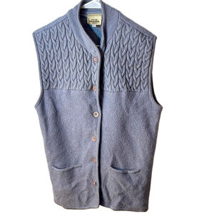 Vintage Haggar Wool Sweater Vest Large Purplish Gray